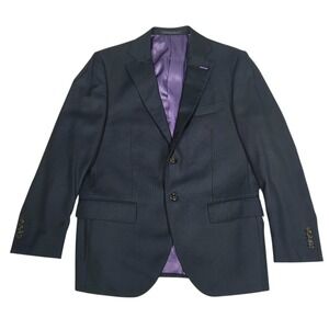 Ledbury Loro Piana Virgin Wool Super 130's Four Seasons Dark Blue Blazer Sz 40R